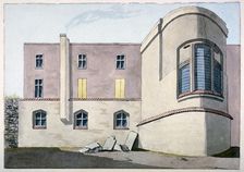 Rear view of Barber Surgeons Hall, Monkwell Street, City of London, c1800. Artist: Anon