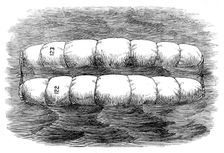 Rear-Admiral Ryder's floating hammocks for saving life at sea, 1871. Creator: Unknown