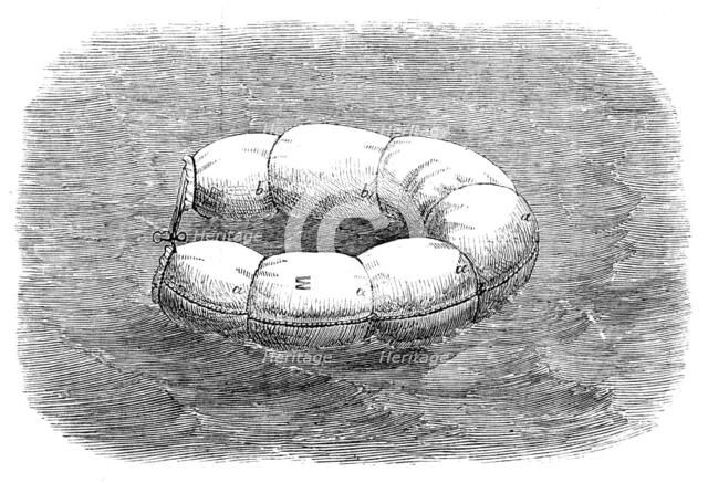 Rear-Admiral Ryder's floating hammocks for saving life at sea, 1871. Creator: Unknown.