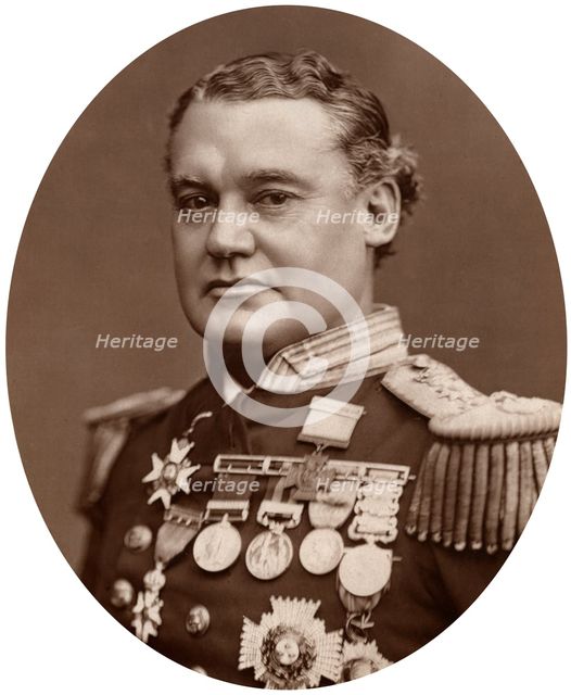 Rear-Admiral Sir William Nathan Wright Hewett, 1882.Artist: Lock & Whitfield