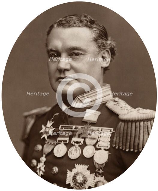 Rear-Admiral Sir William Nathan Wright Hewett, 1882.Artist: Lock & Whitfield