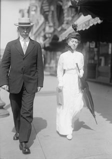 Rear Admiral William Shepherd Benson, U.S.N. Chief of Naval Operations, with Mrs. Benson, 1917. Creator: Harris & Ewing