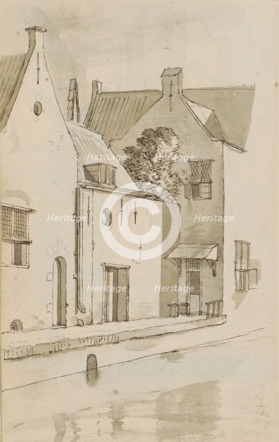 Rear facades of houses along a quay, c.1783-c.1797. Creator: Johannes Huibert Prins.