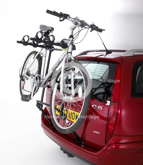 Rear mounted cycle rack. Artist: Unknown.