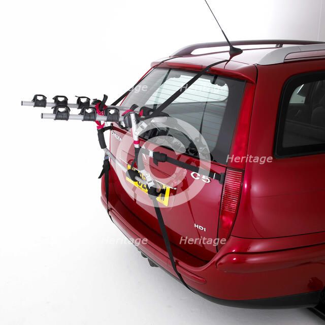 Rear mounted cycle rack. Artist: Unknown.