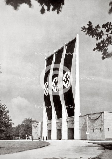 Rear of the Grand Stand for National Socialist Party Congresses, Nuremberg, Germany, 1936. Artist: Unknown
