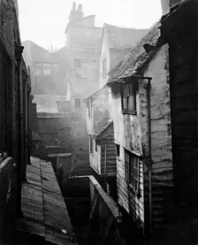 Rear of Cloth Fair, City of London, 1877. Creators: John Bool, Alfred Bool