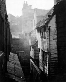 Rear of Cloth Fair, City of London, 1877. Creators: John Bool, Alfred Bool