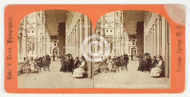 Rear Piazza, Grand Union Hotel, Saratoga, N.Y., 1875/99. Creator: Baker & Record.