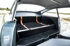 Rear seat of a 1961 Aston Martin DB4 GT previously owned by Donald Campbell. Creator: Unknown