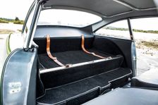 Rear seat of a 1961 Aston Martin DB4 GT previously owned by Donald Campbell. Creator: Unknown