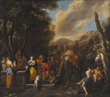 Rebecca and Eliezer at the Well;Abraham's Servant (Eliezer) Meets Rebecca at the Well, 1627-1679. Creator: Domenico Gargiulo