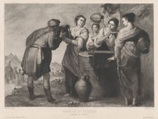 Rebecca and Eliezer at the well, c1880-1899. Creator: Achille-Isidore Gilbert