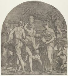 Rebecca and Eliezer at the Well, ca. 1542-45. Creator: Leon Davent
