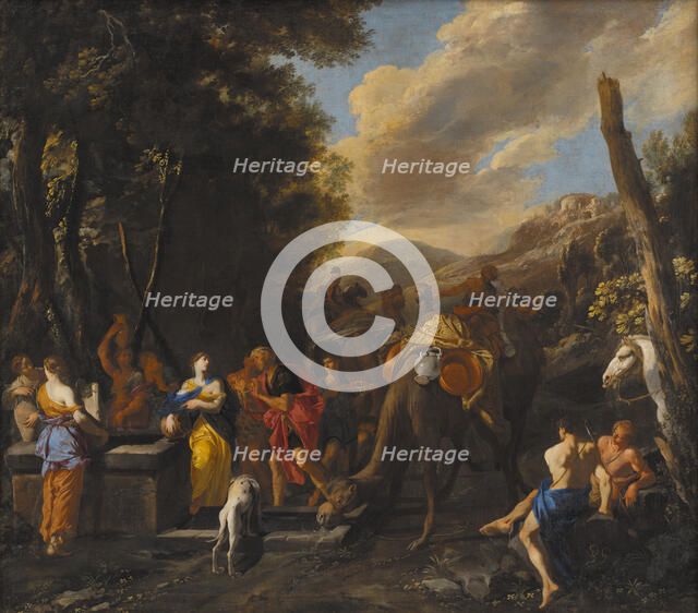 Rebecca and Eliezer at the Well;Abraham's Servant (Eliezer) Meets Rebecca at the Well, 1627-1679. Creator: Domenico Gargiulo.