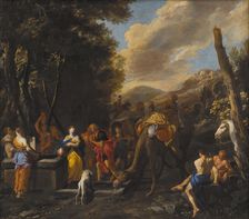 Rebecca and Eliezer at the Well;Abraham's Servant (Eliezer) Meets Rebecca at the Well, 1627-1679. Creator: Domenico Gargiulo