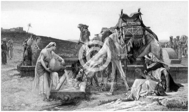 'Rebecca and Eliezer', c1880-1882.Artist: Achille Jacquet