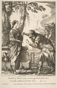 Rebecca and Eliezer. Creator: Francois Chauveau