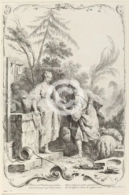 Rebecca at the Well, c. 1745. Creator: Joseph Wagner.