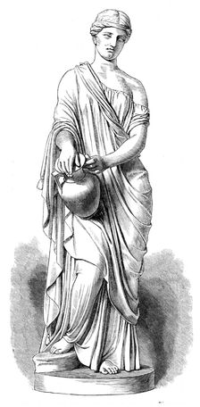 "Rebecca at the Well," sculpture, by W. H. Reinhart, 1869. Creator: Unknown
