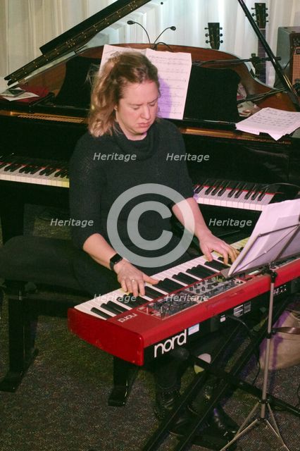 Rebecca Nash, Sara Colman Band, Watermill Jazz Club, Dorking, Surrey, 28 Jan 2020. Creator: Brian O'Connor.