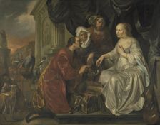 Rebecca Receiving Presents from Abraham's Servant, 1656. Creator: Hendrick Heerschop