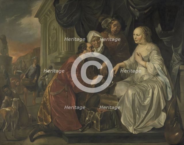 Rebecca Receiving Presents from Abraham's Servant, 1656. Creator: Hendrick Heerschop.