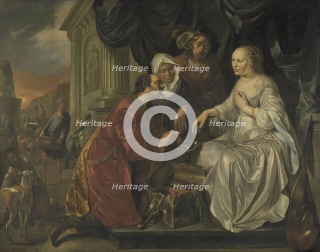 Rebecca Receiving Presents from Abraham's Servant, 1656. Creator: Hendrick Heerschop.