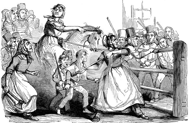 Rebecca Riots in Wales, 1843. Artist: Unknown
