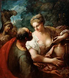 Rebekah at the Well 16th century. Artist: Titian