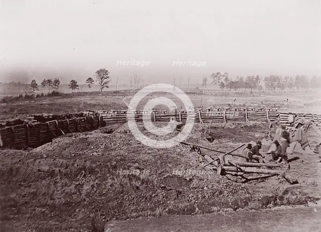 Rebel Fortifications in front of Atlanta, ca. 1864. Creator: George N. Barnard.