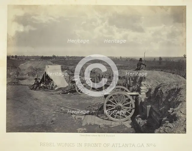 Rebel Works in Front of Atlanta, GA, No. 4, 1864. Creator: George N. Barnard.