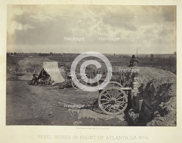 Rebel Works in Front of Atlanta, GA, No. 4, 1864. Creator: George N. Barnard.