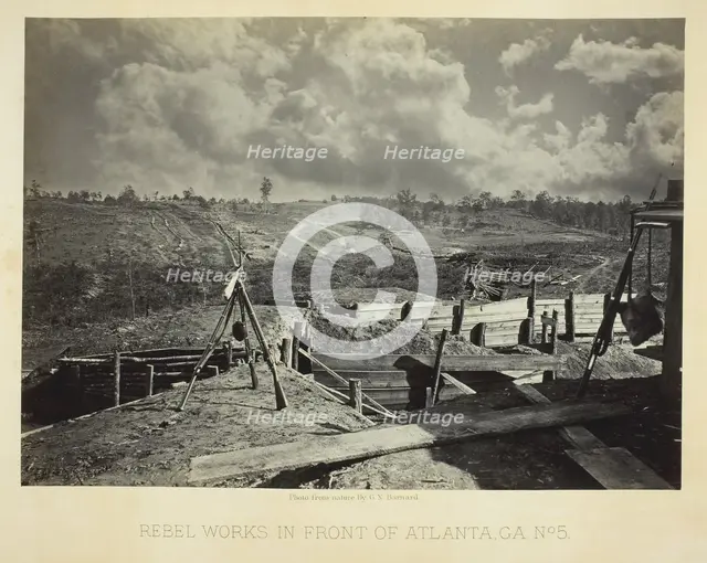 Rebel Works in Front of Atlanta, GA, No. 5, 1864. Creator: George N. Barnard.