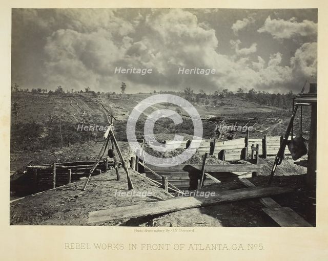 Rebel Works in Front of Atlanta, GA, No. 5, 1864. Creator: George N. Barnard.