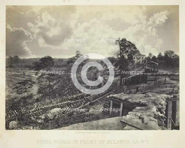 Rebel Works in Front of Atlanta, GA, No. 1, 1864. Creator: George N. Barnard.