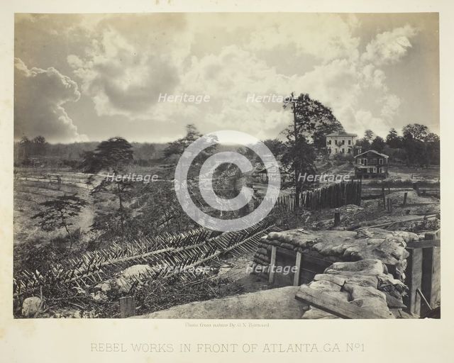 Rebel Works in Front of Atlanta, GA, No. 1, 1864. Creator: George N. Barnard.