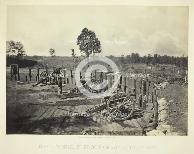 Rebel Works in Front of Atlanta, GA, No. 2, 1864. Creator: George N. Barnard.