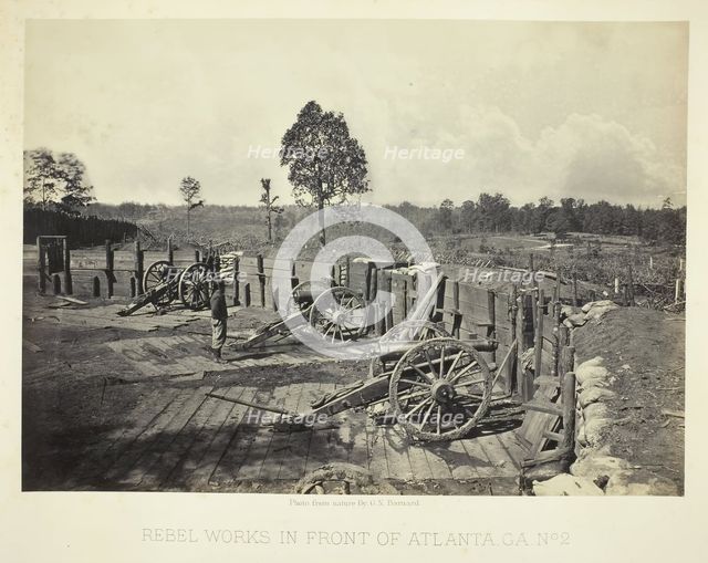Rebel Works in Front of Atlanta, GA, No. 2, 1864. Creator: George N. Barnard.