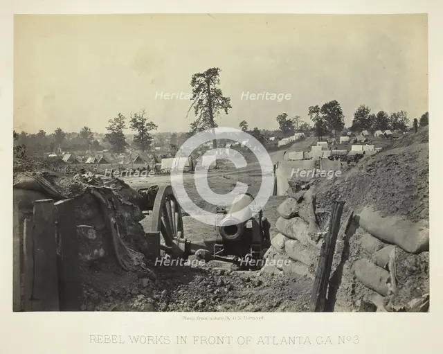 Rebel Works in Front of Atlanta, GA, No. 3, 1864. Creator: George N. Barnard.