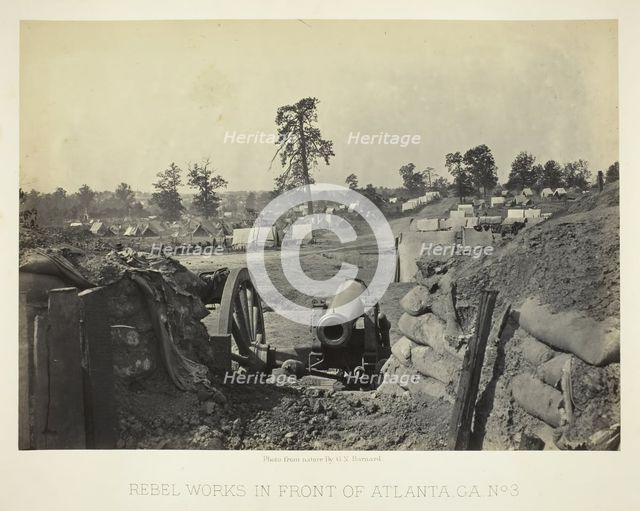 Rebel Works in Front of Atlanta, GA, No. 3, 1864. Creator: George N. Barnard.