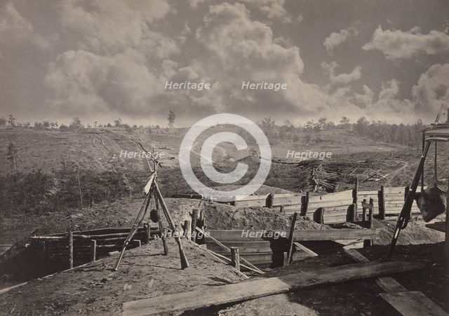 Rebel Works in Front of Atlanta, Georgia No. 5, 1860s. Creator: George N. Barnard.