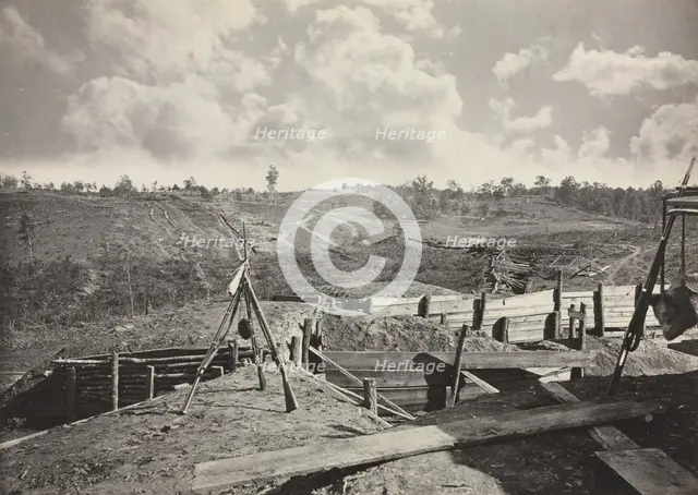 Rebel Works in front of Atlanta, Georgia, No. 5, 1865-1866. Creator: George N. Barnard (American, 1819-1902).