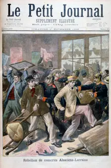 Rebellion of the Alsaciens-Lorrains conscripts, 1896. Creator: F Meaulle