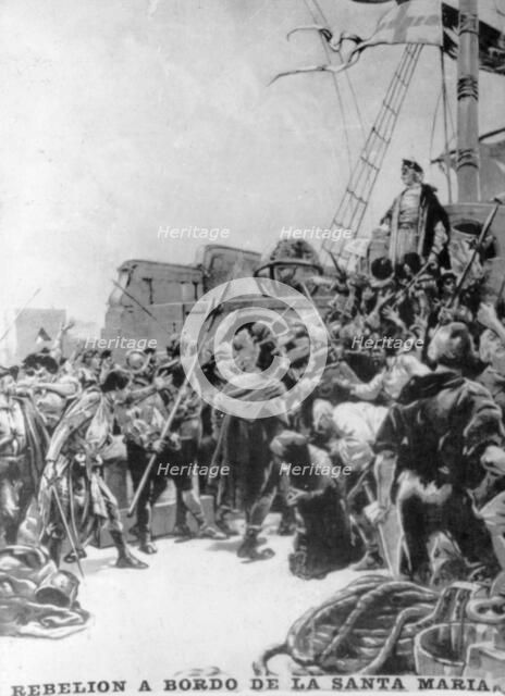 Rebellion on Board, (15th century), 1920s. Artist: Unknown