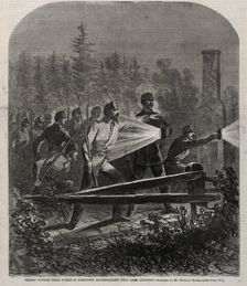 Rebels Outside Their Works at Yorktown Reconnoitering with Dark Lanterns, 1862. Creator: Winslow Homer (American, 1836-1910)