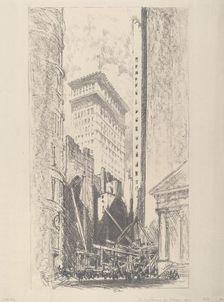 Rebuilding Broad Street, 1910. Creator: Joseph Pennell