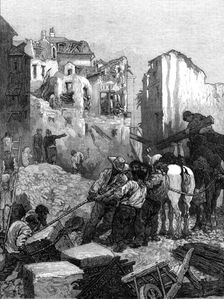 Rebuilding St. Cloud, Paris, 1874. Creator: William James Palmer