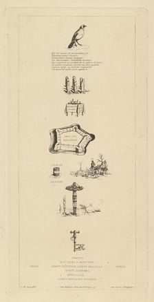 Rebus: Béranger was not really strong, for he never had the key to the fields, 1863. Creator: Charles Meryon