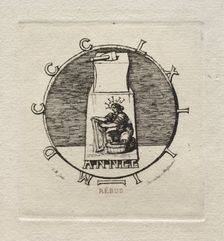 Rebus: "Here lies the ancient vendetta", 1863. Creator: Charles Meryon (French, 1821-1868)